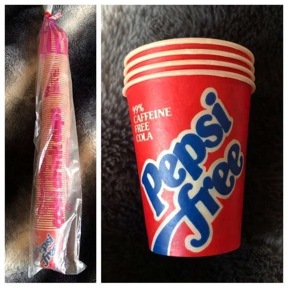 Vintage Pepsi Free Sleeve of 100 4oz Sweetheart R4 Disposable Wax Cups nwt - Picture 16 of 16